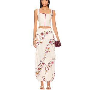 Agua Bendita Women's Pink X Revolve Maicy Cargo Pants, NWT, M